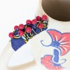 Pichet fleurs de mariage rouge et bleu